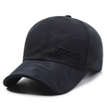 Dark blue baseball cap with camouflage jacquard pattern and sports embroidery - Adjustable / Navy/Blue Embroidery