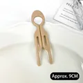 Milk tea color U-shaped hair pin for buns, minimalist 9cm styling tool for women - Large Fish Tail Hair Stick / Khaki