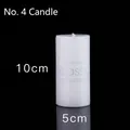 Candela pilastro bianca classica da 10 cm su base in vetro per decorazioni moderne - Candela a pilastro bianca media