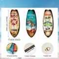 Set di 3 targhe in legno a forma di tavola da surf con stampa HD e ganci - Set da 3 Pezzi Tavola da Surf Estiva (Y24Y50888_Q)