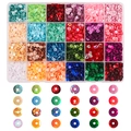 Boîte de 24 compartiments avec paillettes rondes multicolores pour couture et broderie - Boîte 53