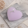 Candela profumata a cuore lavanda con trama intrecciata su piatto di marmo elegante - Cuore / Viola (Lavanda)