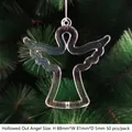 Dettaglio dell'angelo di Natale traforato con dimensioni di 88mm x 81mm per l'albero - Angelo Cavo