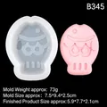 Stampo in silicone fai-da-te per Taiyaki a forma di orso con pezzo in resina rosa - 3# B345 Trasparente