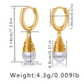 Détails des boucles d'oreilles en perles avec fil doré 18 carats et mesures précises - Style Créoles Perles Enroulées (KE1303-1)