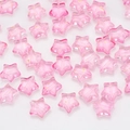 Roze transparante sterrenkralen met gouden glitters voor DIY sieraden maken - Roze Met Goudspetters