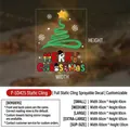 Christmas static glass stickers with reindeer and tree motifs in various size options - S (30cmx40cm)