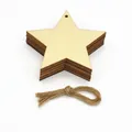 Star-shaped wooden Christmas tags, 10-piece set with natural jute twine for DIY decor - Star / 10 Pieces With Jute Rope