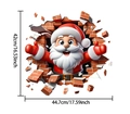 Dimensions détaillées du sticker mural 3D Père Noël mesurant 42 cm x 44,7 cm - 44.7*42cm