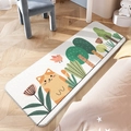 Cartoon orange cat plush rug for kids bedroom, rectangular soft absorbent floor mat - Sunny Day