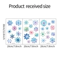 Dimensioni dettagliate degli adesivi per finestre con fiocchi di neve colorati per Natale - Set da 3 pezzi 20*30CM/Fiocco di neve trasparente