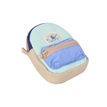 Mini color-blocked dog harness backpack in mint green and blue for small dogs - S / Navy Blue Bag