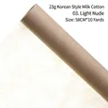 Nude Korean milk cotton flower wrapping paper roll for gift packaging, 58cm x 10 yards - 23g Korean Milk Cotton (58cm*10 Yards) / Light Nude