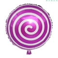 18 inch lollipop foil balloon in purple and white spiral candy swirl design for party decor - Light Purple Lollipop