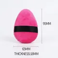 Microfiber teardrop makeup puff in magenta with black strap, size 95mm x 65mm - Rose Red / Large (1pc Loose)