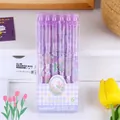 Purple tulip design 0.5mm erasable gel pens set with six units in Lucky Tulip theme - Tulip 6Pcs/Box - Crystal Blue Ink