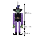 Decorazione strega di Halloween con cappello viola e misure di taglia 48,2 cm - Strega Fronte-Retro