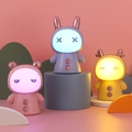Cartoon LED night lights in purple rabbit, pink bear and yellow deer designs - Lucky Doll Night Light (Multi-color)