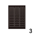 Japanese nail art airbrush sticker stencil with wavy and zigzag patterns, style number 3 - Style Three