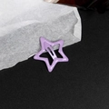 Y2K dopamine style purple star-shaped hollow metal snap hair clip for girls - Purple