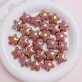 Perline a forma di stella marrone rossastro con finitura AB colorata per gioielli fai da te - Diametro 22mm / Caffè Scuro Solido