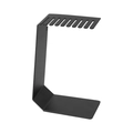 Minimalistischer schwarzer Edelstahl C-Form Displayständer für Smartwatches - Uhrenarmbandständer Schwarz