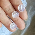 Transparent silicone earring backs butterfly clutch on fingertips for jewelry DIY - Transparent Rubber Pin Back