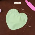 Light yellow heart-shaped ziplock bag 10x10cm for jewelry and small gift packaging - 10*10CM / Light Yellow