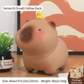 Tirelire capybara marron avec petit canard jaune et boîte cadeau colorée incluse - Style B Petit Debout Canard Capybara