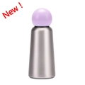Bouteille isotherme en acier inox argenté avec bouchon sphérique violet clair - Argent C