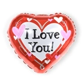 18 inch red heart foil balloon with 'I Love You!' text for romantic party decoration - 18 Inch Heart Red I Love You B0641