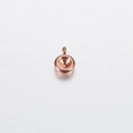 Macro shot of rose gold round stainless steel pendant setting with a central hollow - MP494 Rose Gold Style (6.5mm)