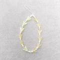 Y2K phone charm with light yellow butterfly beads and faux white pearls - Multi-Butterfly Phone Chain Yellow