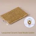 3mm golden glass seed beads for DIY jewelry making with 1mm inner hole diameter - Gold 3mm