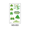Waterproof St. Patrick's Day clover tattoo stickers with rainbow and beer patterns - WS-053