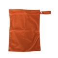 Orange waterproof diaper storage bag with snap button strap and top zipper closure - 15*18cm / Orange