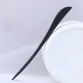 Minimalist black wave-shaped ebony-style wood hair stick with 17.5cm length - Ebony-like Long Song