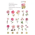 Lot de stickers PET roses avec fleurs séchées et sceaux de cire pour scrapbooking - Message Rose
