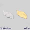 Ciondoli a foglia traforata in acciaio inox oro e argento, 44x18mm per creare gioielli - Foglia Grande (Stile 5) / Oro