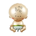 Cartoon baby shaped foil balloon for baby shower decorations with welcome message - 57*40cm / Angel Baby Boy