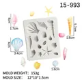 Stampo in silicone a forma di stella marina e conchiglia, attrezzo per dolci 12x10cm - Stile 3 / Grigio