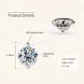 9mm D Color VVS1 Moissanite S925 sterling silver mermaid tear pendant necklace charm - 3ct Mermaid Tear Necklace