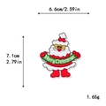Santa Claus Merry Christmas embroidery patch with size measurements 6.6cm x 7.1cm - 6.6x7.1cm / 11143-Santa Claus Banner