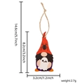 Halloween gnome wooden pendant with orange spider hat and white ghost motif decoration - Gnome with Ghost