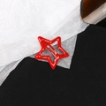 Y2K dopamine star hair clip in bright red hollow metal finish for girls and kids - Red