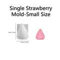 Small 3cm strawberry silicone mold for candle making and DIY resin chocolate cake decor - Single Strawberry - Small