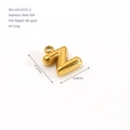 Golden 18K PVD plated stainless steel letter Z pendant for DIY jewelry making - Letter Z / Gold