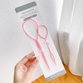 Pink hair braiding tool set with large and small pull hair pins on card display - 14# Pink Topsy Tail 2-Piece Set