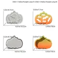 DIY Halloween bat pumpkin lamp silicone mold with precise dimension measurements - Hollow Pumpkin Lamp Mold 04 Set (Lid + Base)