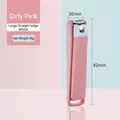 Nagelknipser groß rosa Spritzschutz Edelstahl mit niedlichem ergonomischem Griff - Groß Gerade Kante / Mädchen Rosa